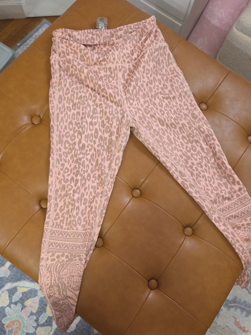 XS Spell Active Wild Thing Pink Leopard Print Leggings PLEASE READ DESCRIPTION
